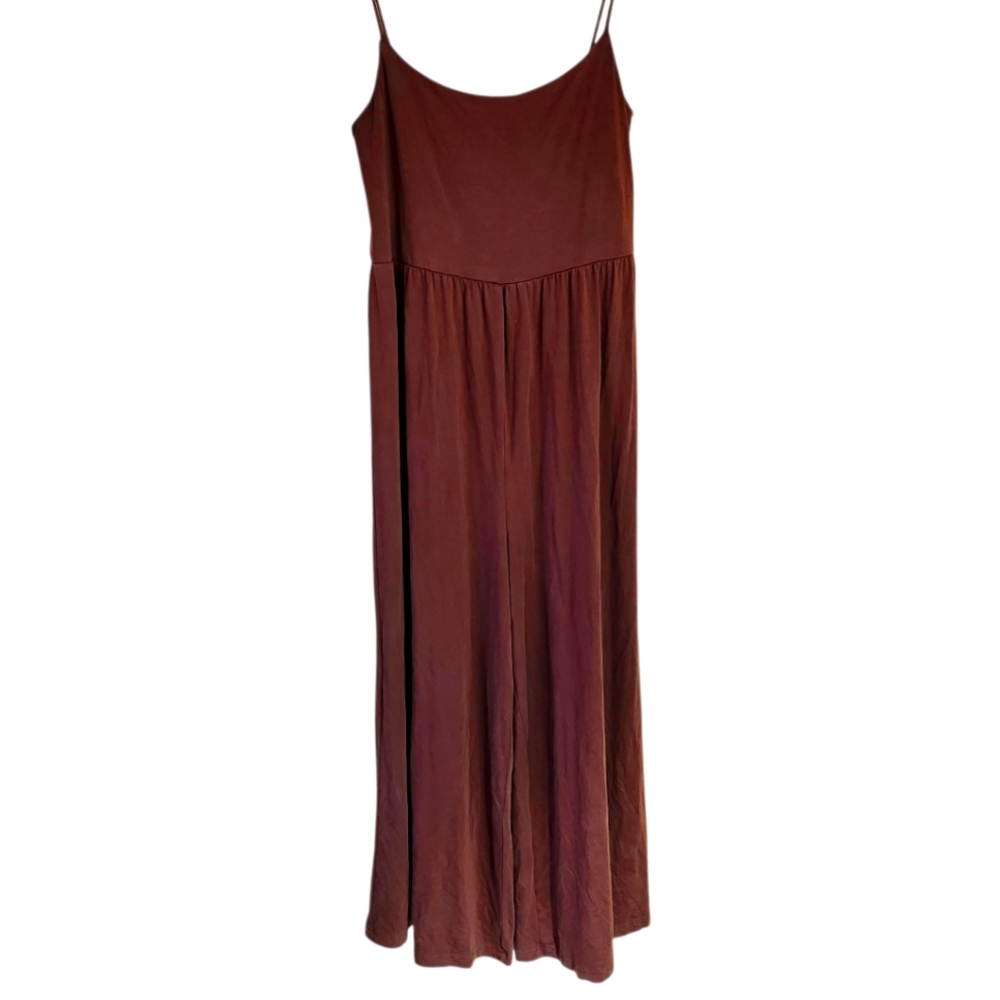 Women's Spaghetti Strap Wide-Leg Jumpsuit - Brown